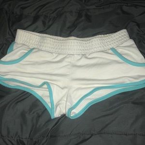 White & light blue shorts